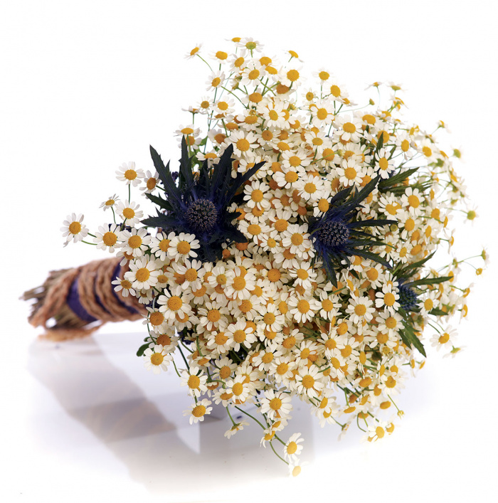 Buchet de mireasa flori de musetel – imaginea 1