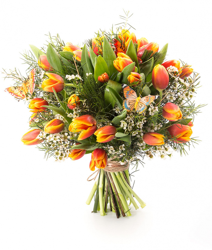 Buchet de lalele portocalii