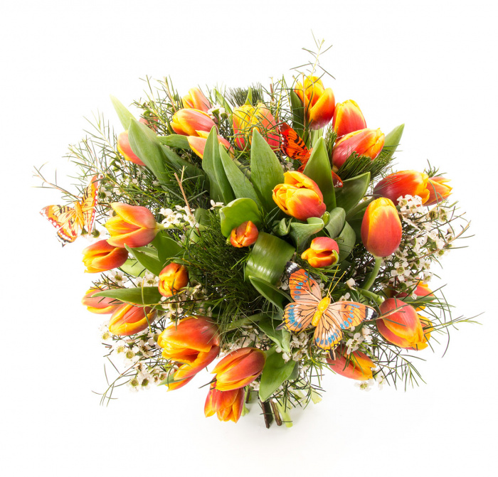 Buchet de lalele portocalii