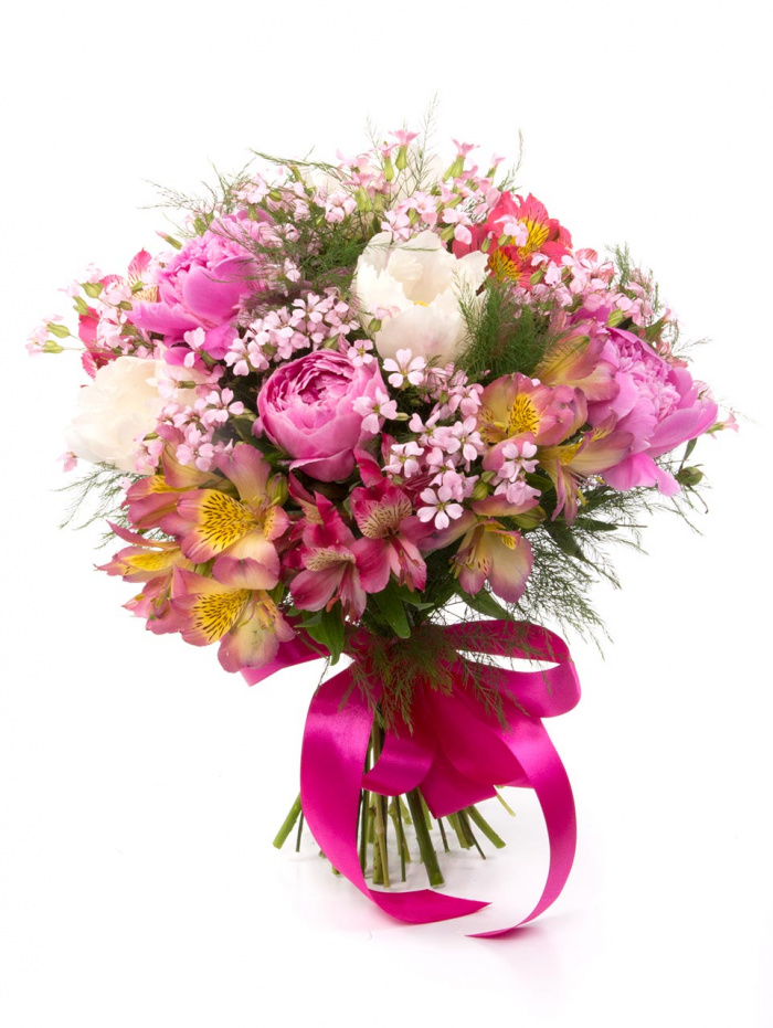 Buchet Serbet de Bujori – imaginea 1