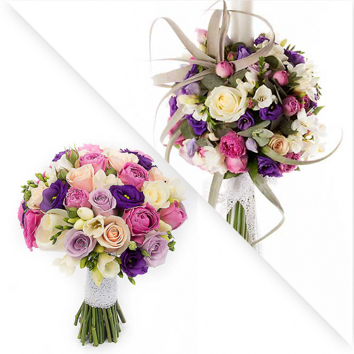 Pachet promotional nunta: 2 lumanari si buchet de mireasa – imaginea 1