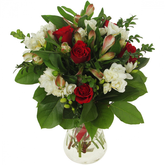 Buchet frezii si alstroemeria