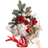 Buchet de iarna cu flori de bumbac – Premium