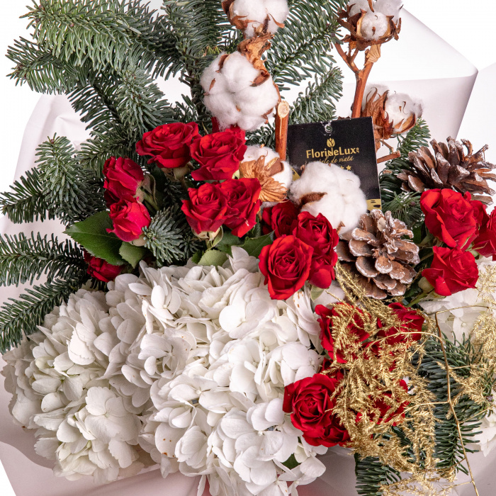 Buchet de iarna cu flori de bumbac – imaginea 2
