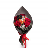 Buchet trandafiri rosii si minirosa – Standard