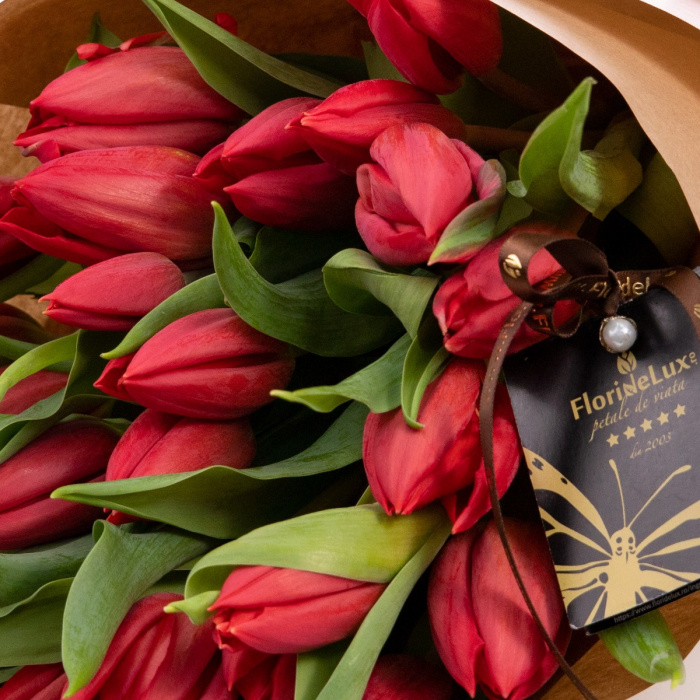 Buchet lalele rosii speciale – imaginea 2