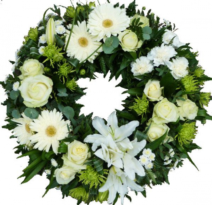 Coroana funerara alba – imaginea 1