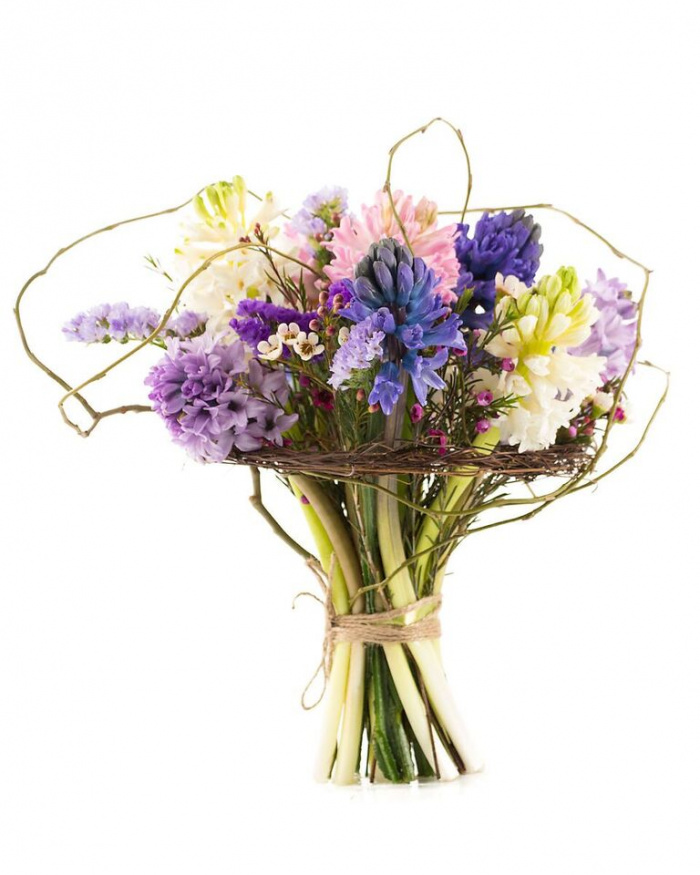 11 zambile parfumate in buchet – imaginea 1
