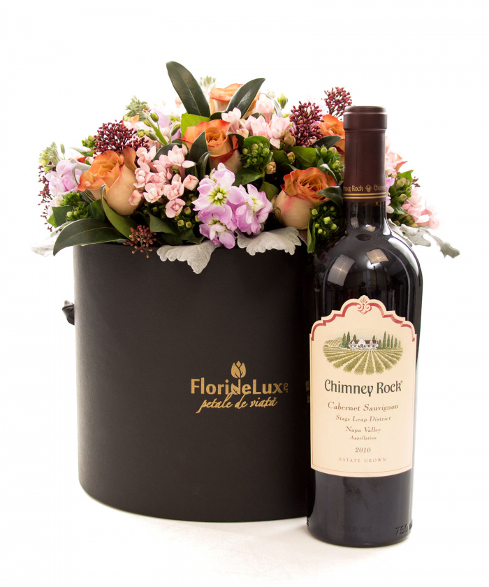 Cutie cu flori mix capuccino si Chimney Rock