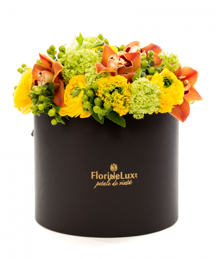 Cutie cu flori solare si sampanie Billecart Salmon – imaginea 2