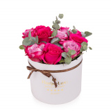 Cutie alba cu trandafiri roz – Floridelux