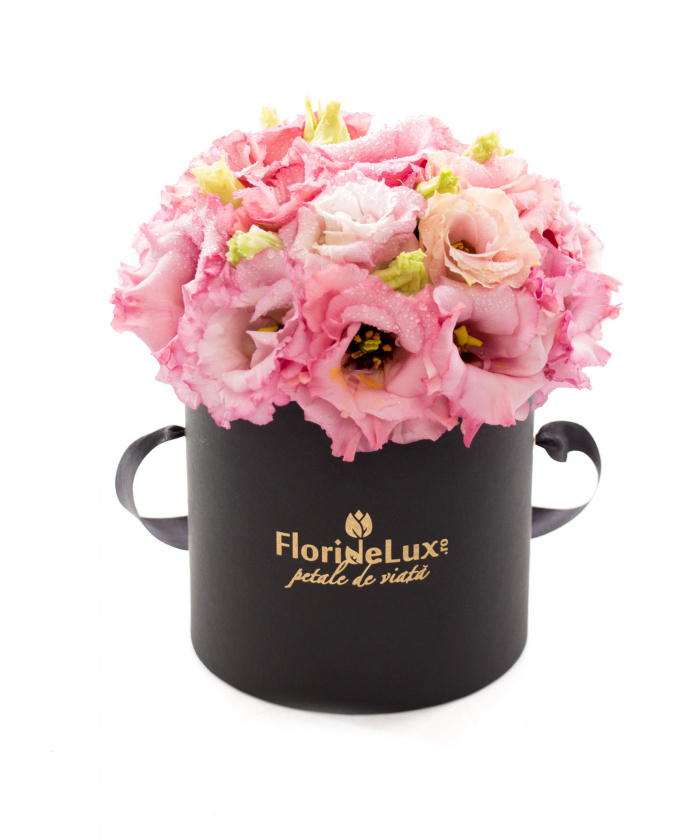 Cutie rafinata cu lisianthus si sampanie Bollinger – imaginea 2