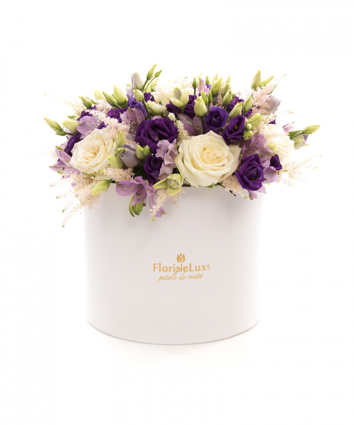 Cutie lisianthus, alstroemeria si vin Tralca – imaginea 3