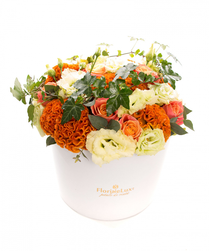 Cutie cu celosia si lisianthus si Billecart Salmon – imaginea 3