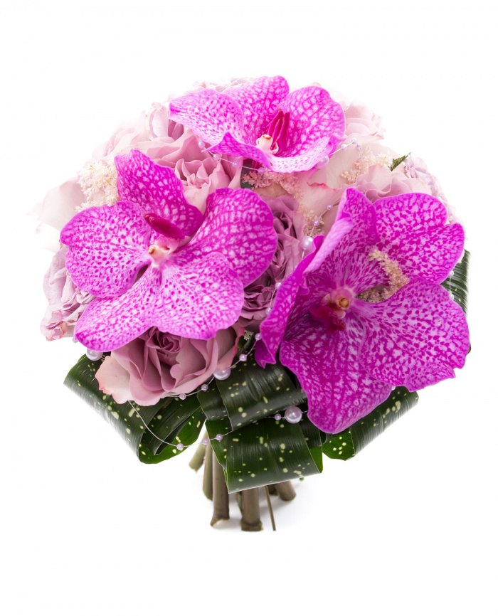 Buchet de mireasa trandafiri si wanda – imaginea 3