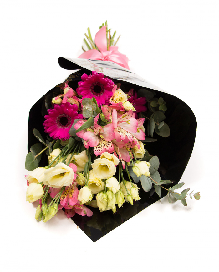 Alstroemeria, lisianthus si gerbera – imaginea 2