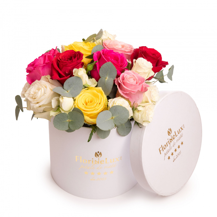 Cutie trandafiri multicolori – imaginea 1