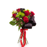 Buchet trandafiri, alstroemeria, santini – Standard