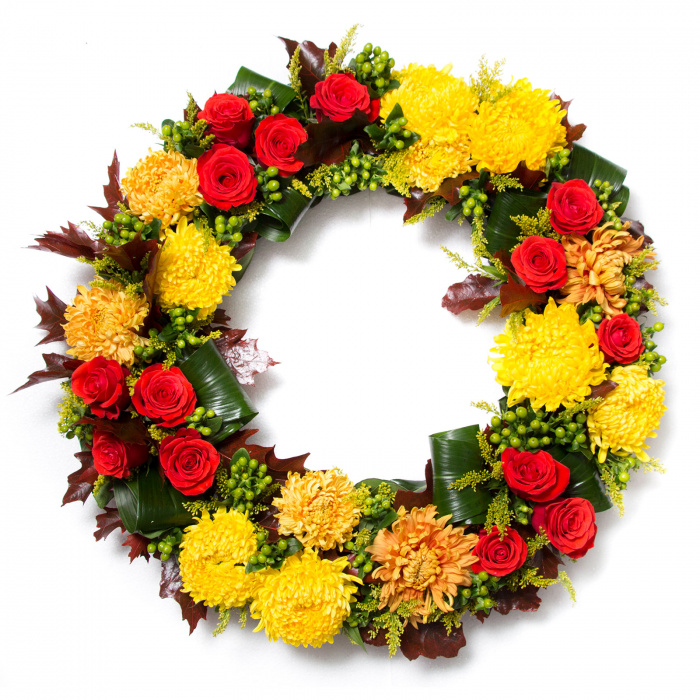 Coroana funerara flori de toamna – imaginea 1