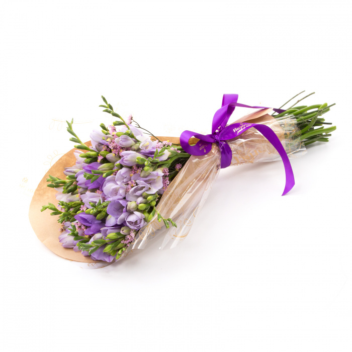 Buchet 21 frezii lila – imaginea 1