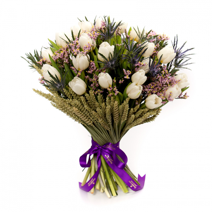 Buchet cu 23 lalele albe – imaginea 1