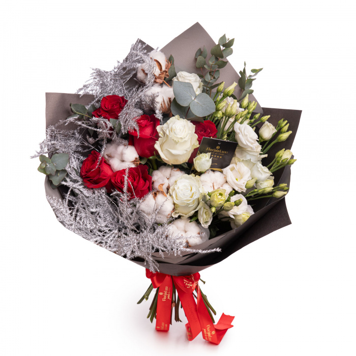 Flori de iarna in buchet delicat
