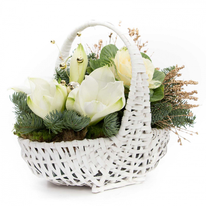 Cos cu flori de iarna – imaginea 3