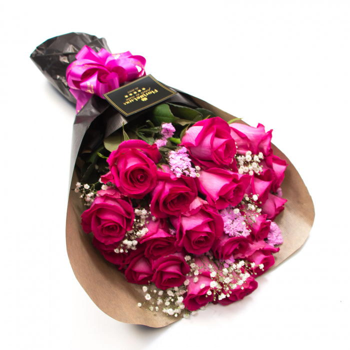 Buchet perle roz, trandafiri cyclam – imaginea 1