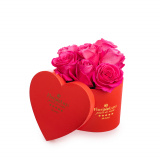 Inima WOW cu trandafiri magenta – Standard