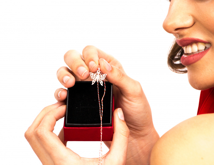 Trandafiri criogenati primavara si martisor argint – imaginea 3