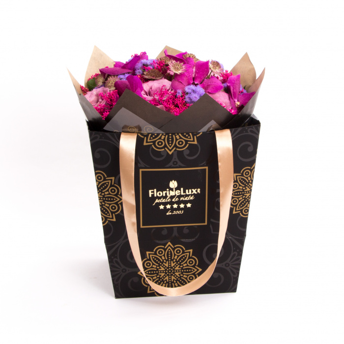 Buchet flori trandafiri si orhidee – imaginea 1