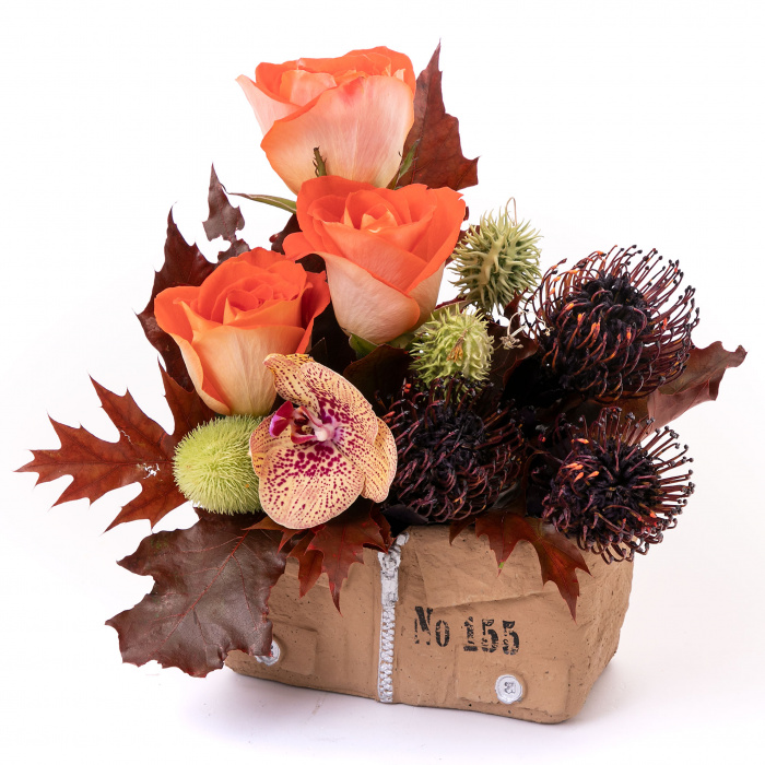Aranjament floral Flori de Lux pentru birou – imaginea 1