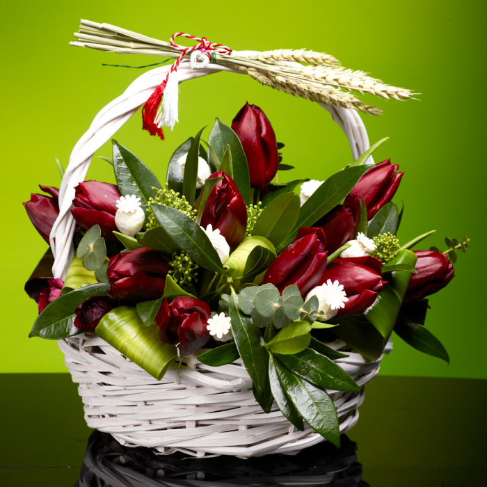 Lalele burgundy cadou martie – imaginea 2