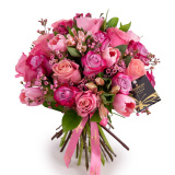 Buchet cu trandafiri deep purple – Premium