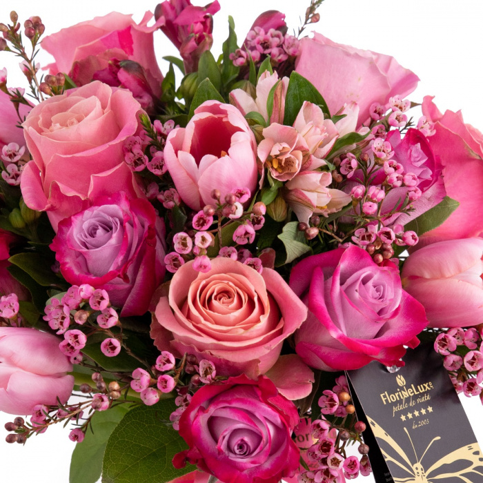 Buchet cu trandafiri deep purple – imaginea 2