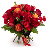 Buchet cu trandafiri rosu intens – Premium