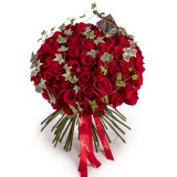 Buchet trandafiri si iedera – Floridelux