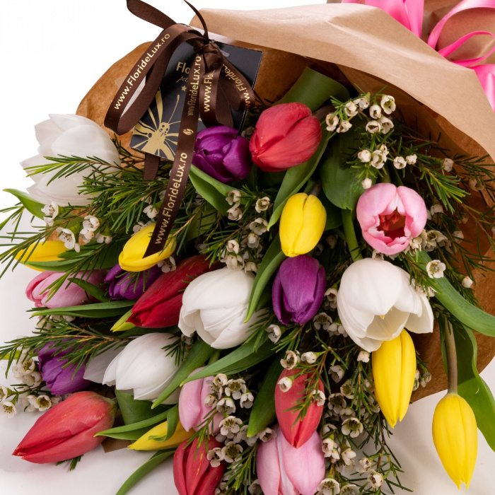 Buchet lalele magie multicolora – imaginea 2