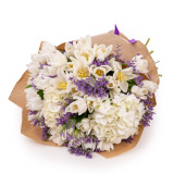Buchet cu lalele si limonium Immaculate Soul – Premium