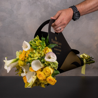 Buchet de lux White Yellow