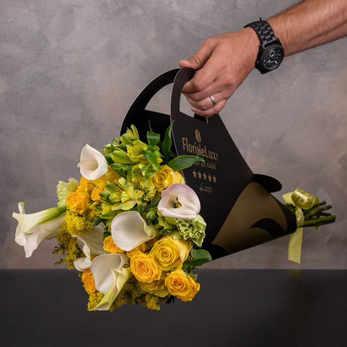 Buchet de lux White Yellow – imaginea 1