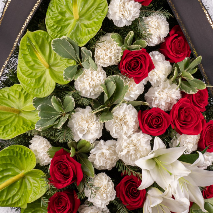 Coroana Funerara de lux Dragoste Eterna – imaginea 2