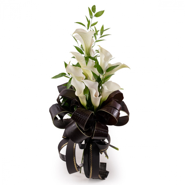 Buchet Funerar din cale albe – imaginea 2