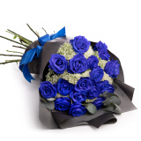 Buchet trandafiri albastri Blue Elegance – Premium