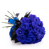 Buchet trandafiri albastri Blue Perfection – Premium