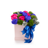 Cutie cu trandafiri albastri si roz – Standard