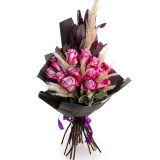 Buchet trandafiri Purple Hearts – Premium