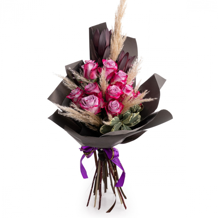 Buchet trandafiri Purple Hearts – imaginea 1