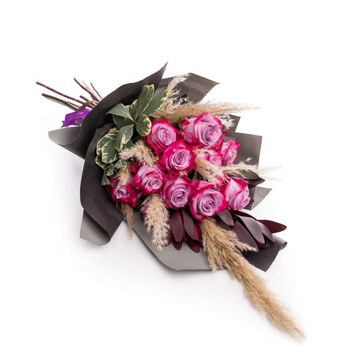 Buchet trandafiri Purple Hearts – imaginea 2