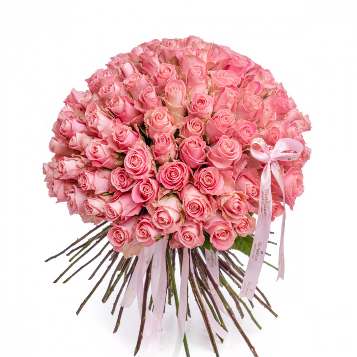 Buchet 101 trandafiri roz – imaginea 1